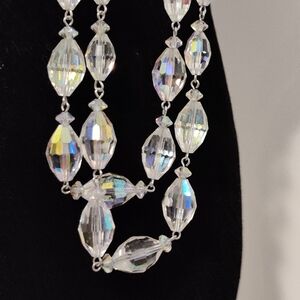 Vintage Austrian crystals long gradient necklace